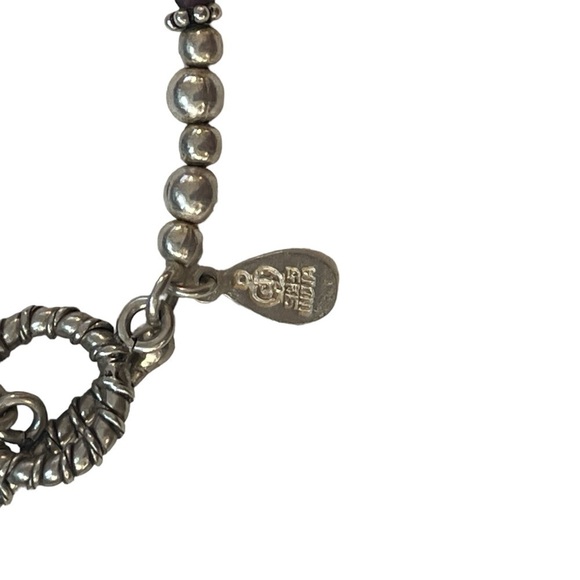 Sterling Silver Amethyst Toggle Bracelet - Picture 8 of 8